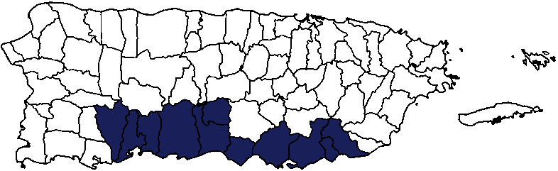 Mapa Área Sur Puerto Rico
