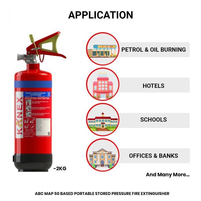 2 KG ABC Fire Extinguisher (MAP 90 Based Portable Stored Pressure) — view 3