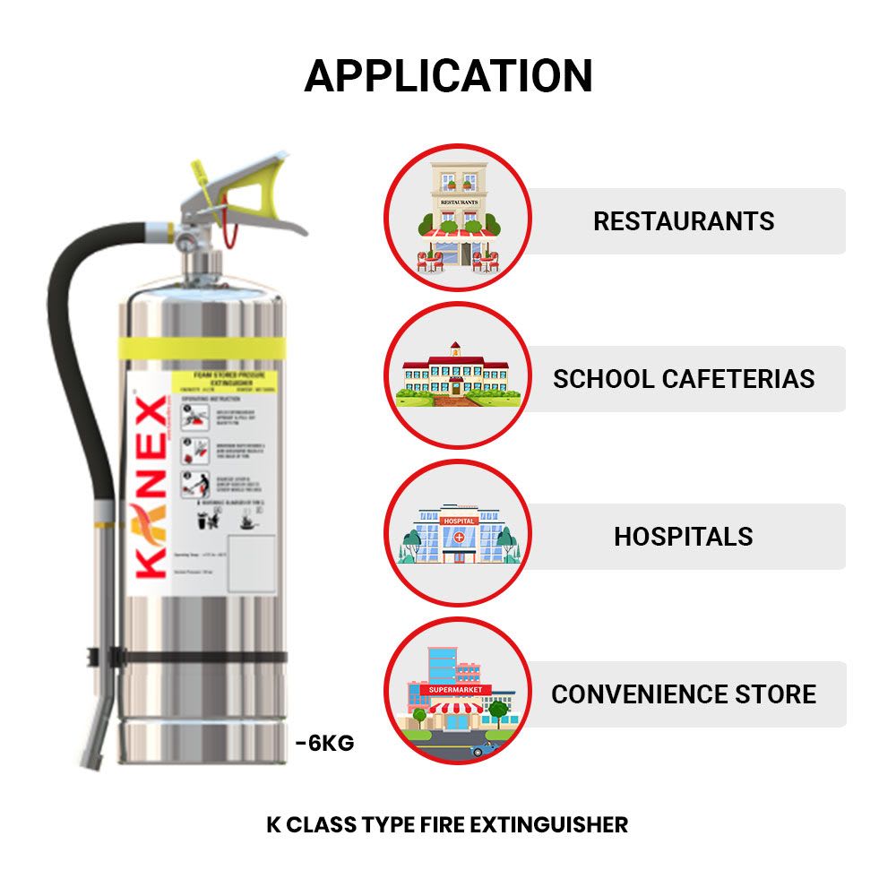 6 LTR. Kitchen Fire Extinguisher (K Class Type) — view 3