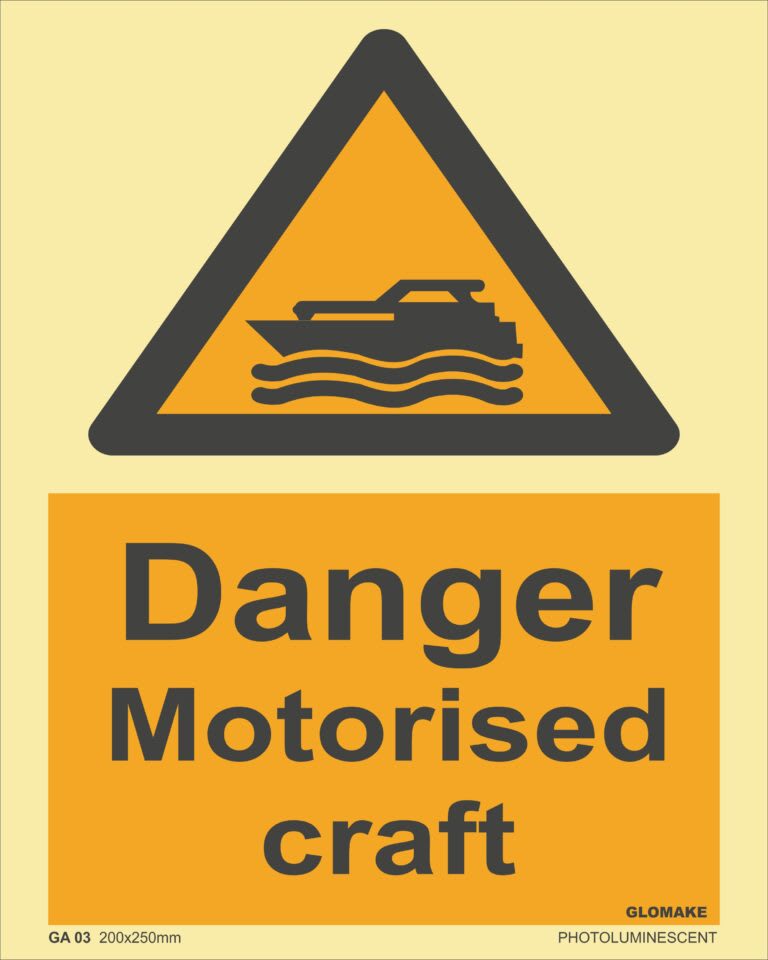Photoluminescent Aqua Safety Signs — view 3