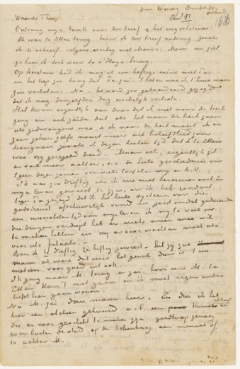 “Op kerstmis had ik nog al een heftige scène met Pa en het liep zoo hoog dat Pa zei ’t beter was ik t’huis maar zou verlaten.” Brief aan Theo van Gogh, 29 december 1981.