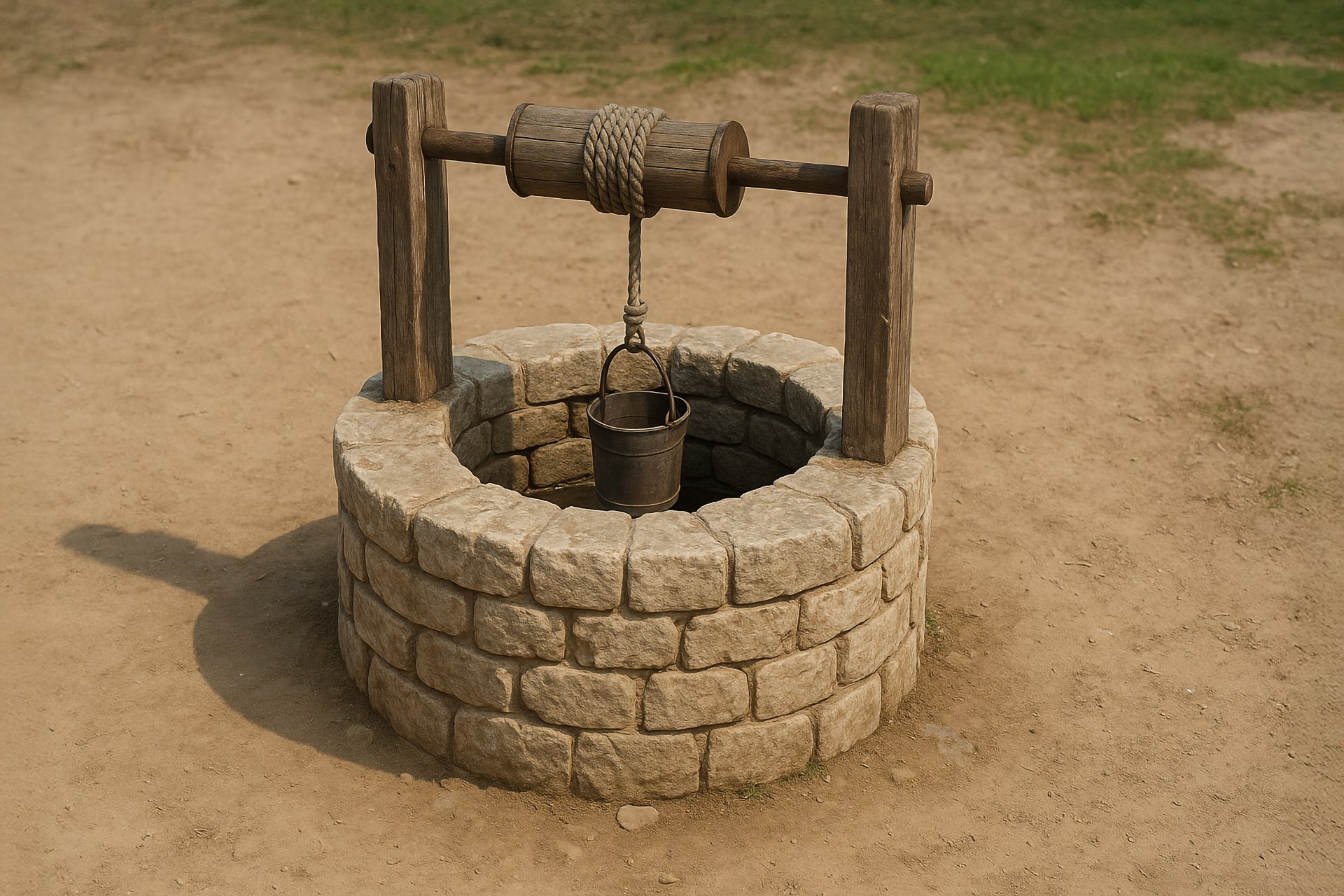 Illustratie van Romeinse waterput