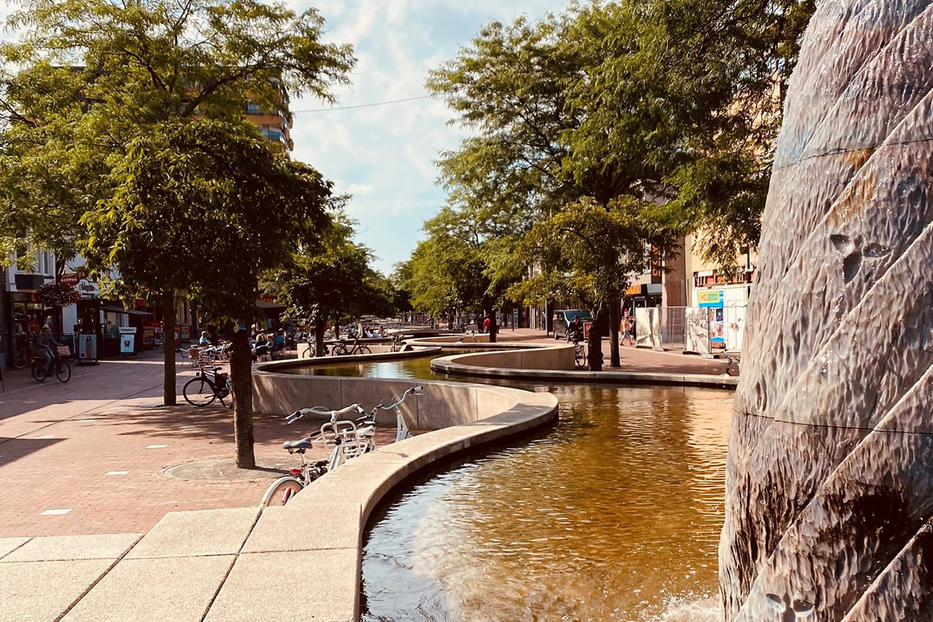 Binnenstad Hoogeveen met de Cascade