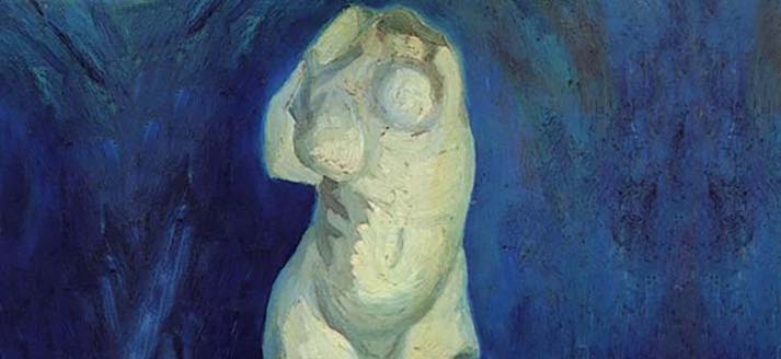 Het natekenen van gipsmodellen aan de kunstacademie in Brussel verveelde Vincent.