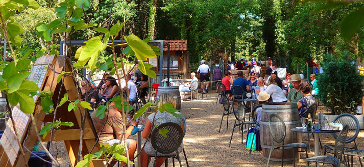 Terrassen in blueberry-sfeer