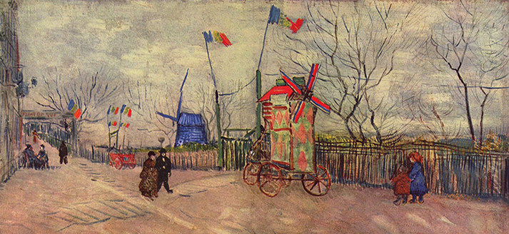 Street scene in Montmartre, Vincent van Gogh, 1887