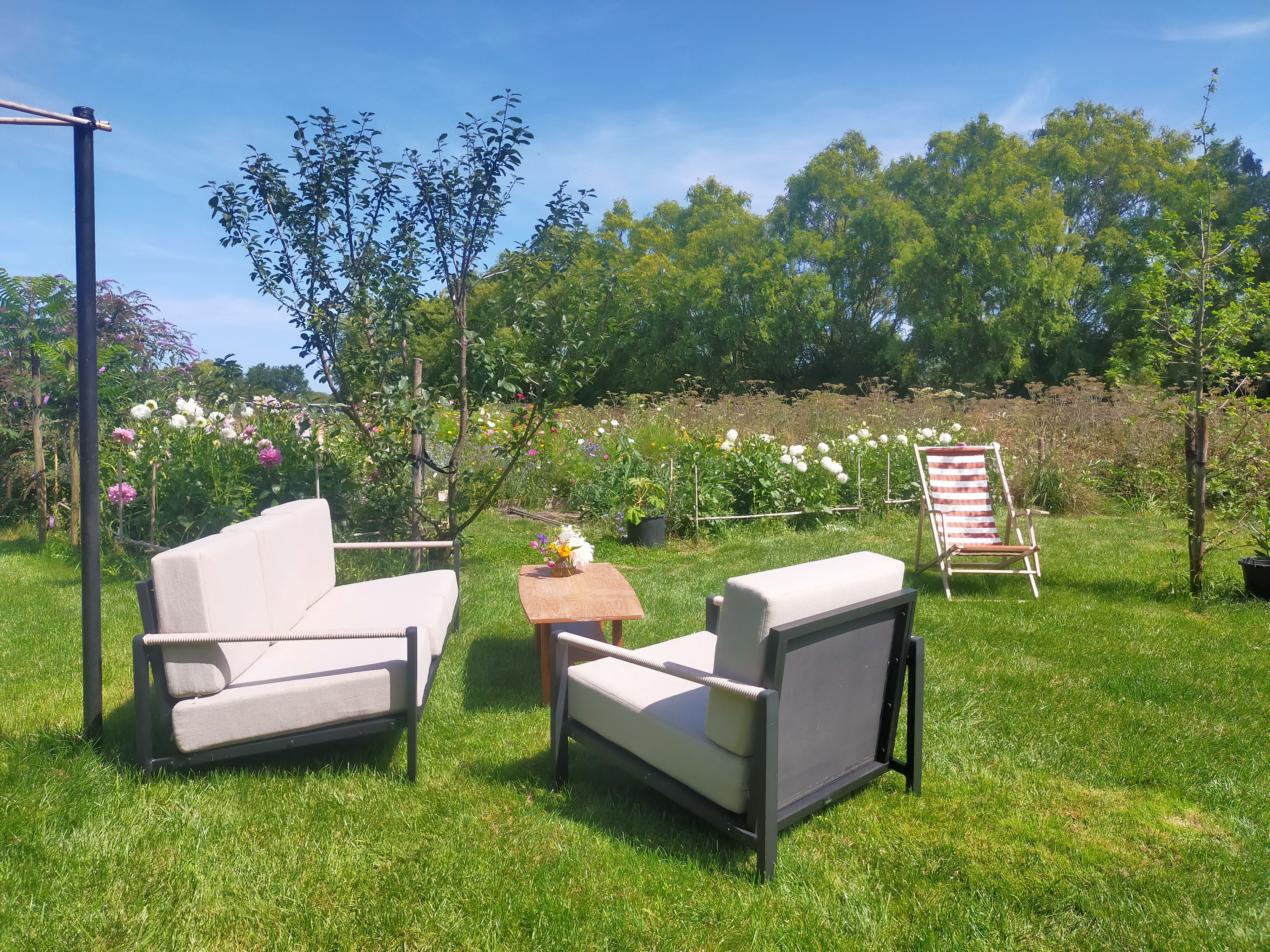 Thee in de tuin - zitje