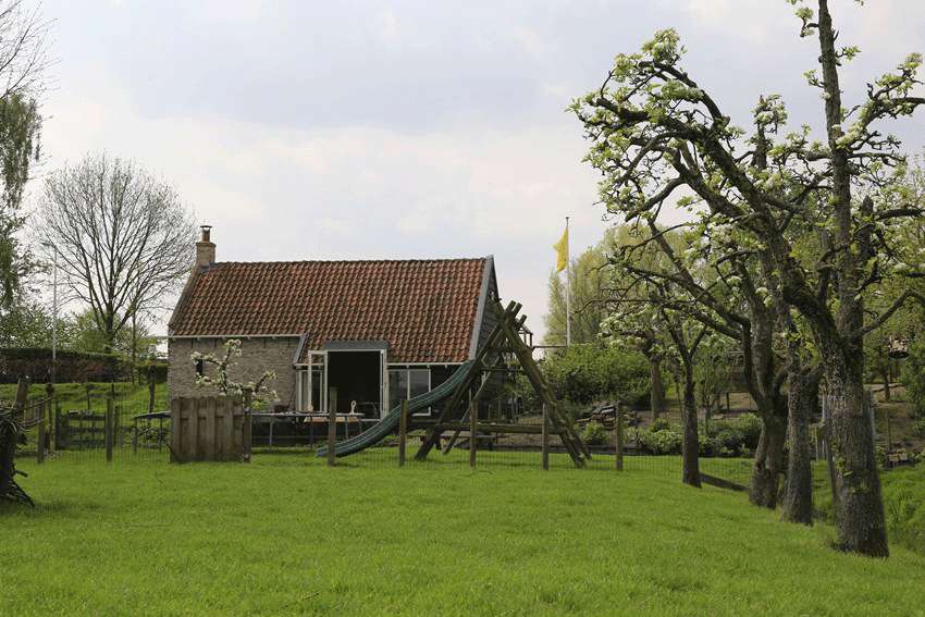 Uitzicht op Hollands polderlandschap