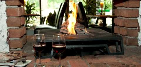 Openhaard van Restaurant Malkenschoten