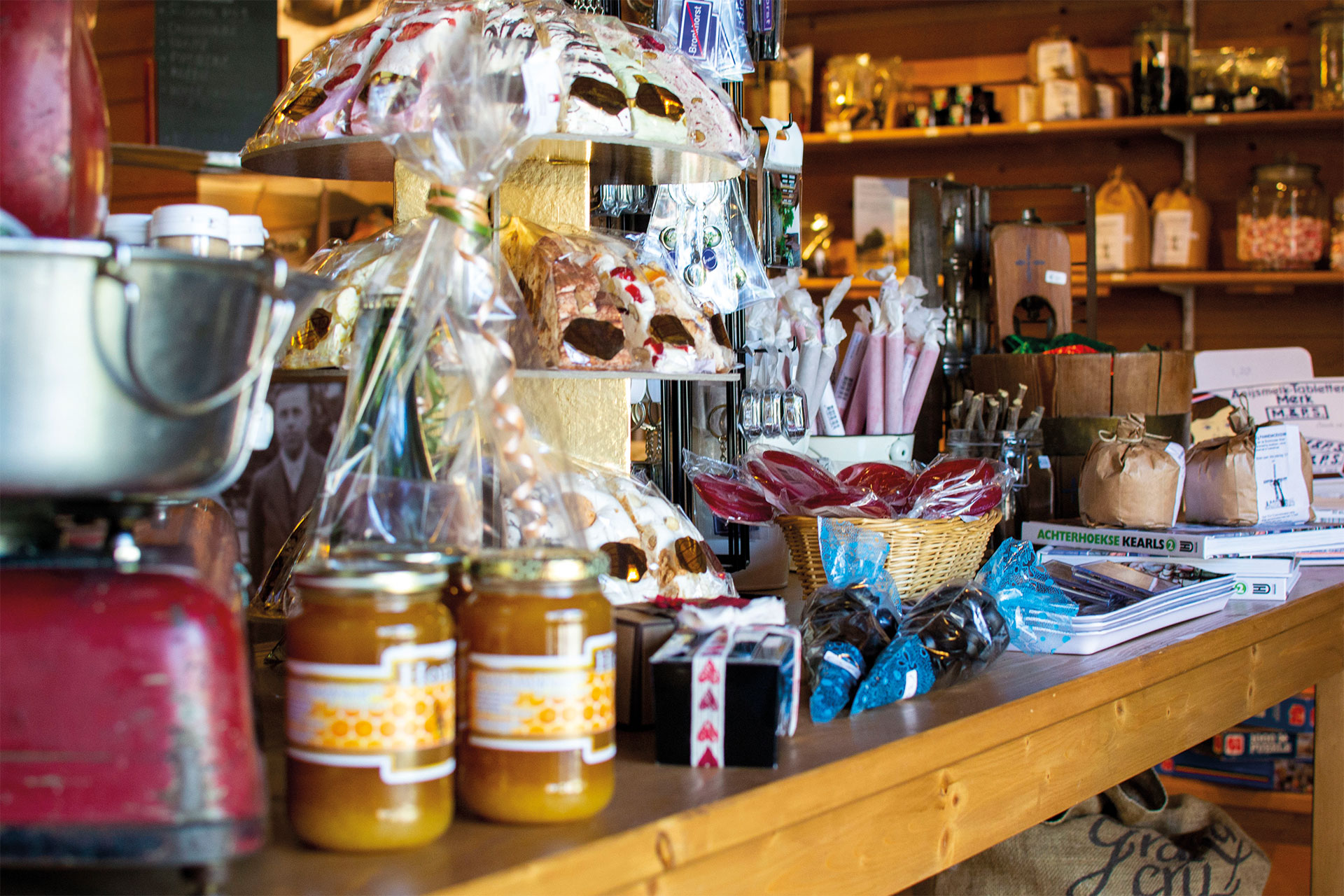 Handgemaakte lekkernijen in de winkel