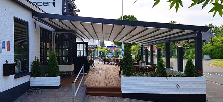 Hessenkar terras zijkant