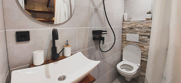 De badkamer bij B&B Bij de Compagnons