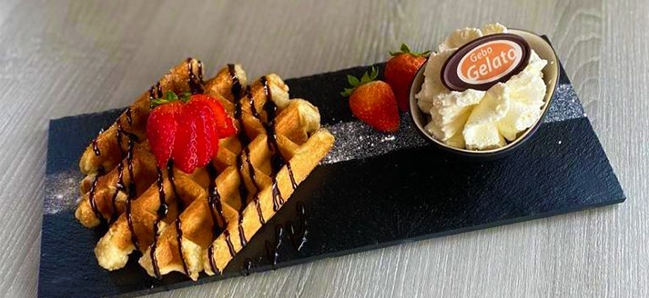 Ook voor wafels kun je terecht bij Gebo Gelato Zeewolde
