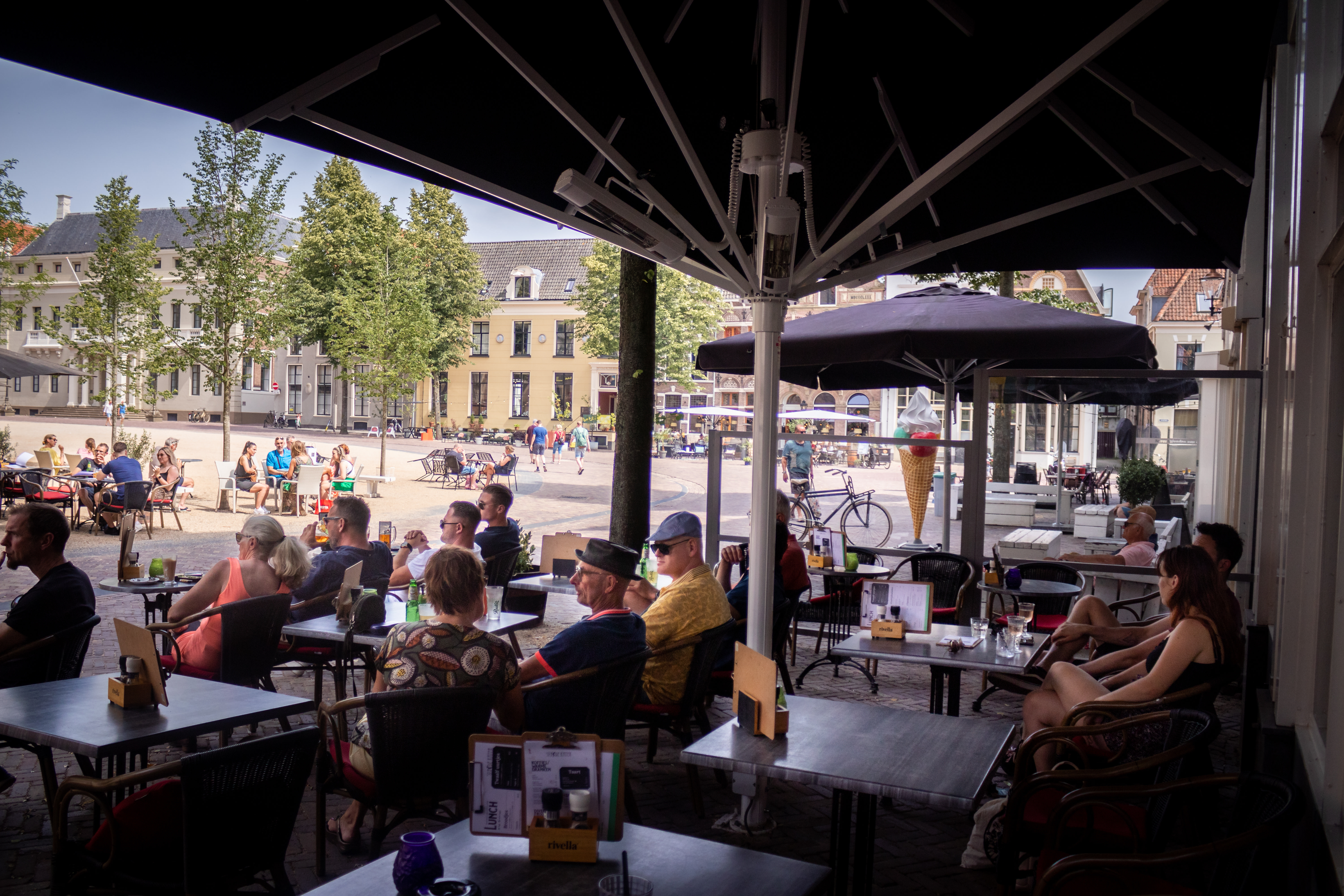 Uitzicht op het Grote Kerkhof