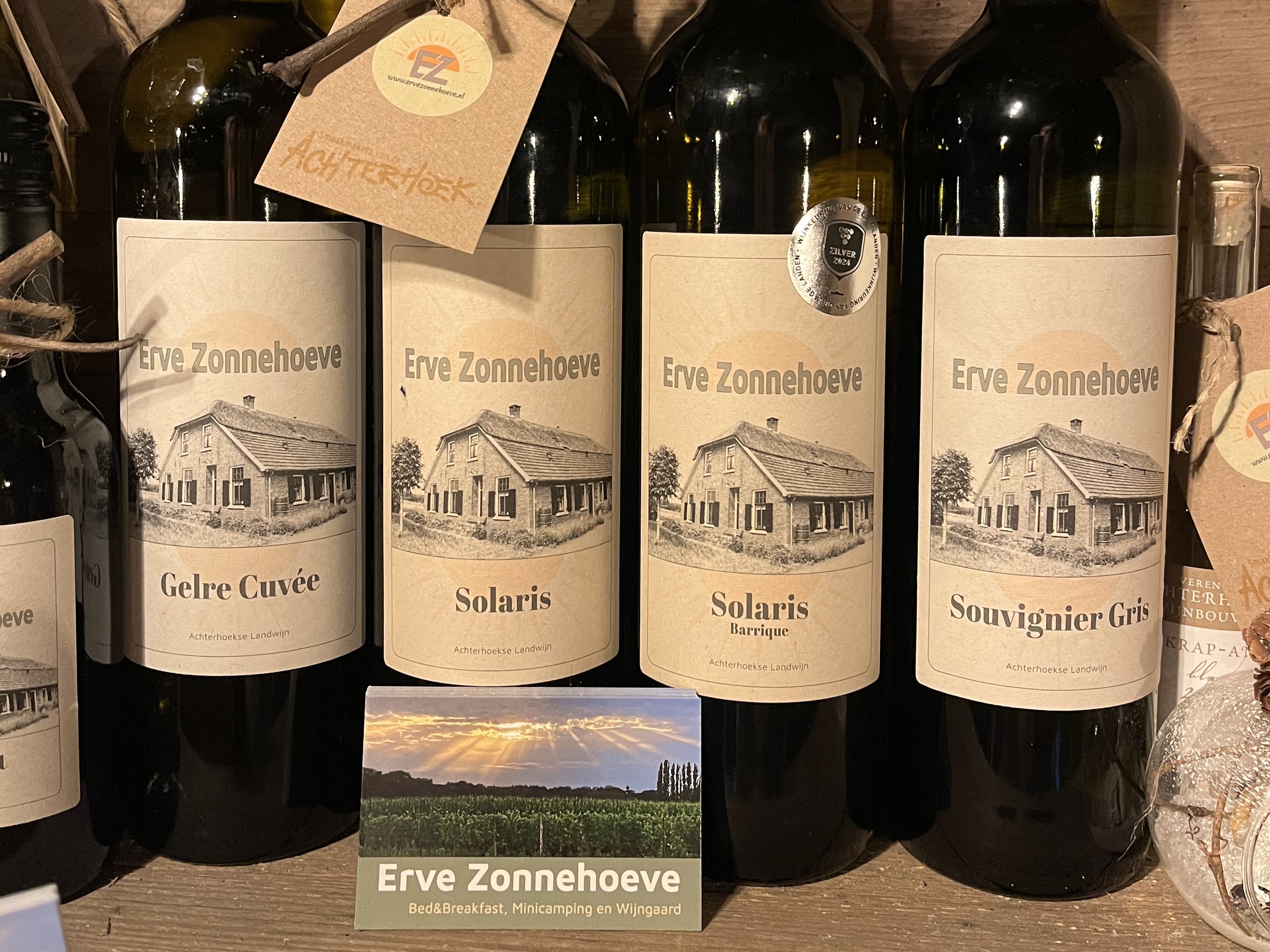 Smakelijke wijn van Erve Zonnehoeve | Wijngaard en B&B