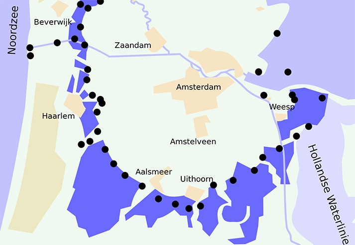 Stelling van Amsterdam en Nieuwe Hollandse