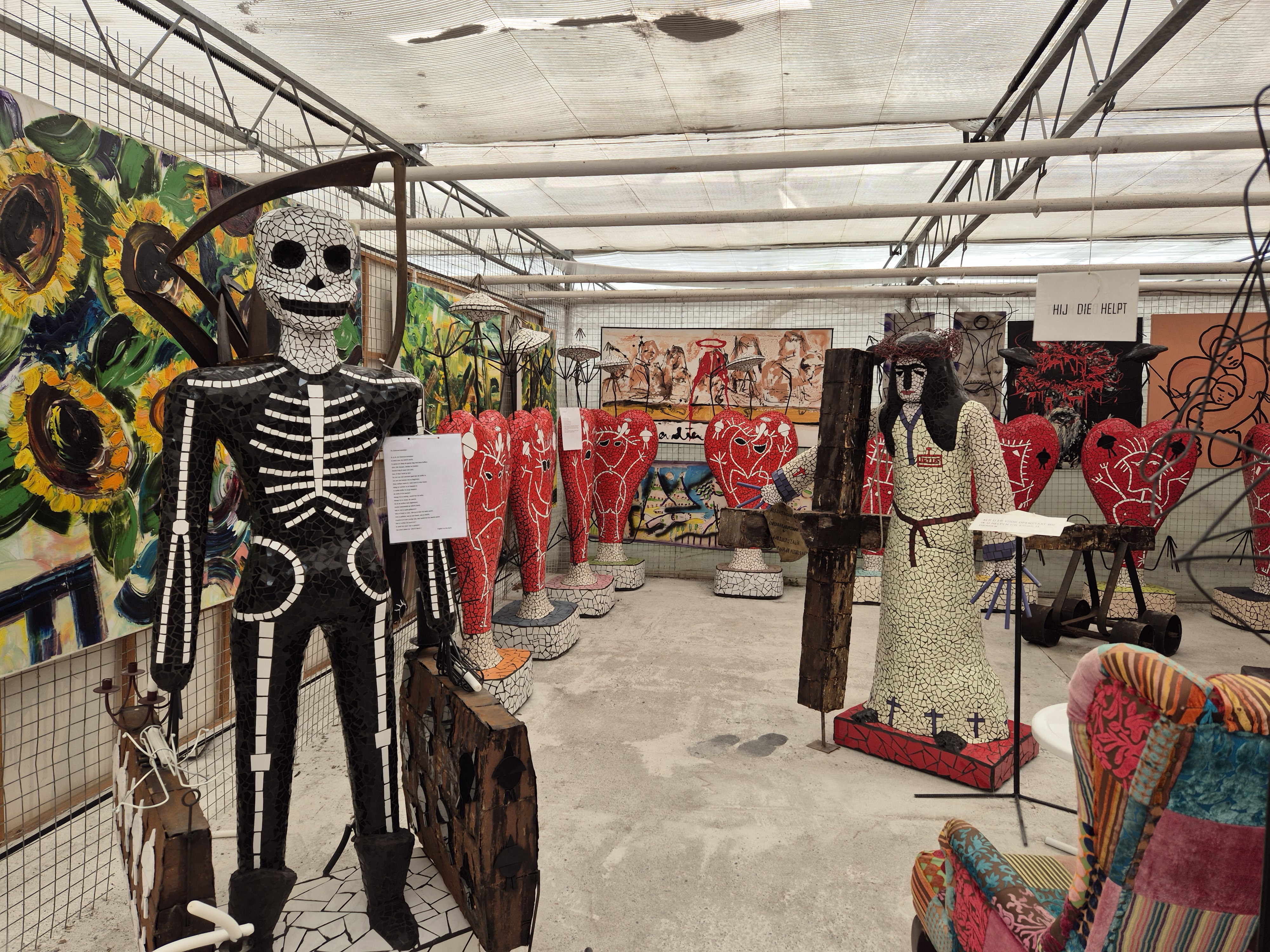 Mozaïek in de Beeldenkas