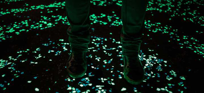 Van Gogh-Roosegaarde fietspad 's-avonds