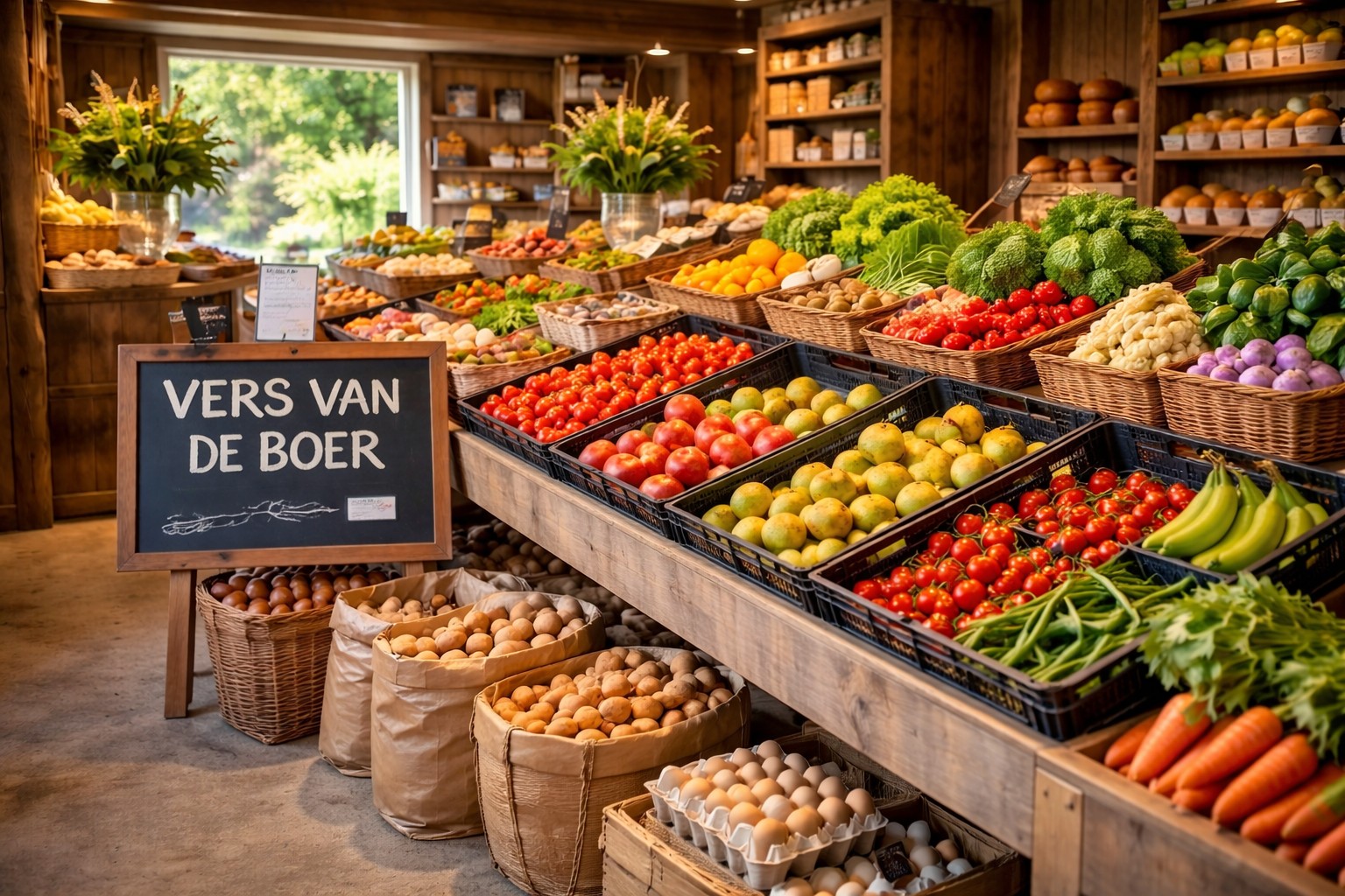 Illustratie boerderij winkel