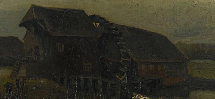 Van Gogh, Watermolen te Opwetten, 1884
