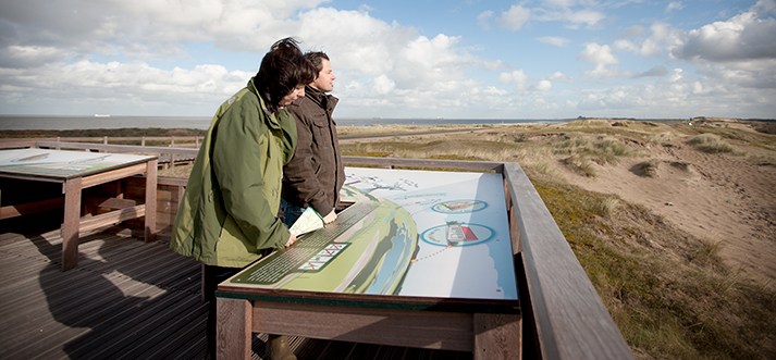 Panoramisch uitzicht bij Zwin Natuurpark