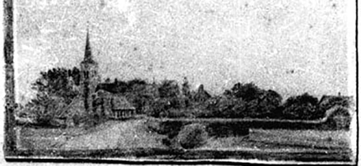 Vincent van Gogh, krijttekening van de Helvoirtse kerk (1874)