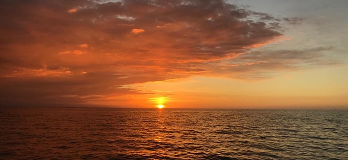 Zonsondergang op loopafstand