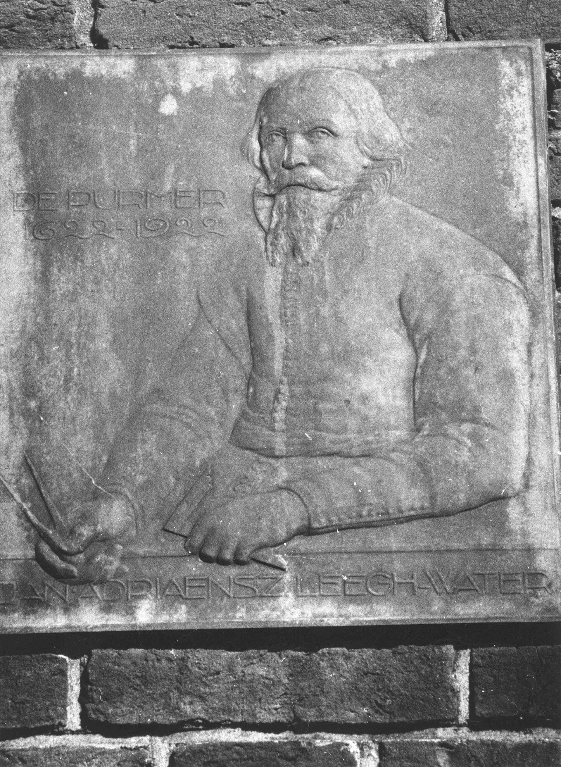 Plaquette van Leeghwater in de Purmer