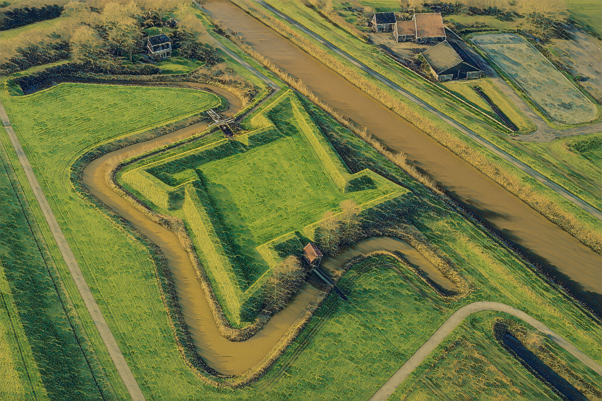 Illustratie van de Bruggeschans