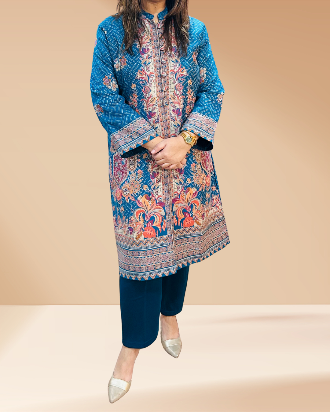 Kani Coat with Pashmina Woolen Inner & Pants – 3 Piece Suit