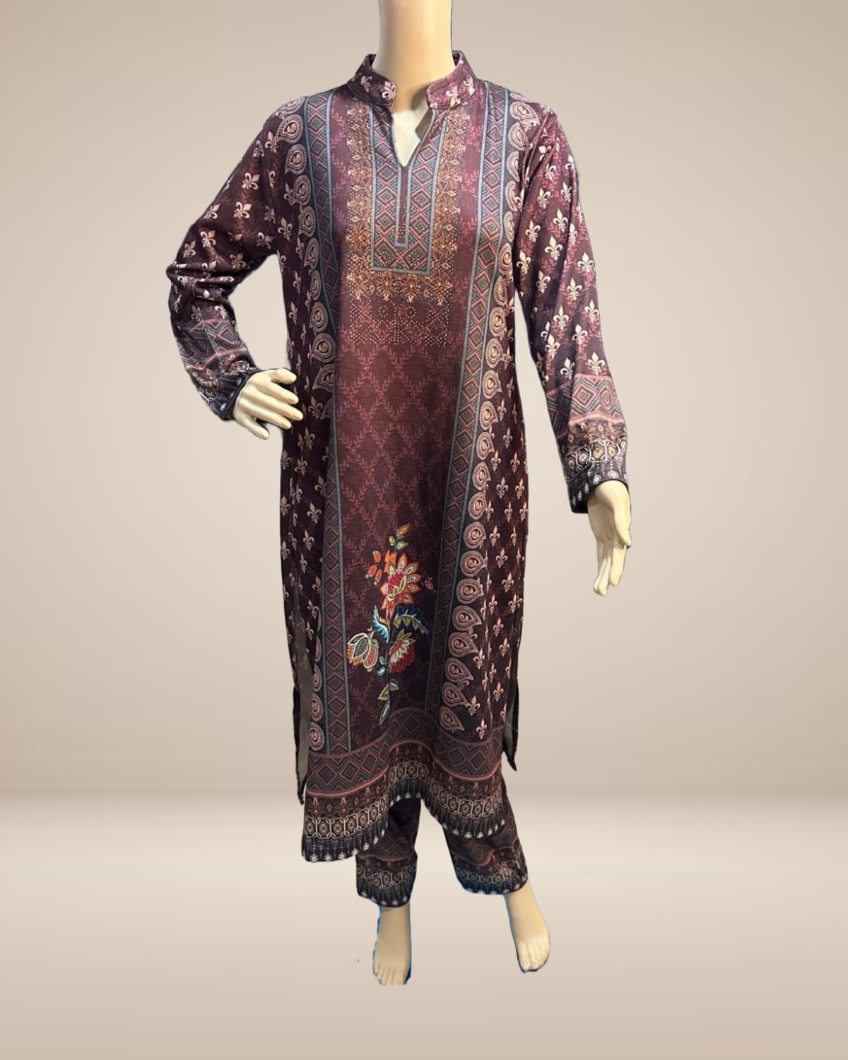 Brown Velvet Co-Ord Set