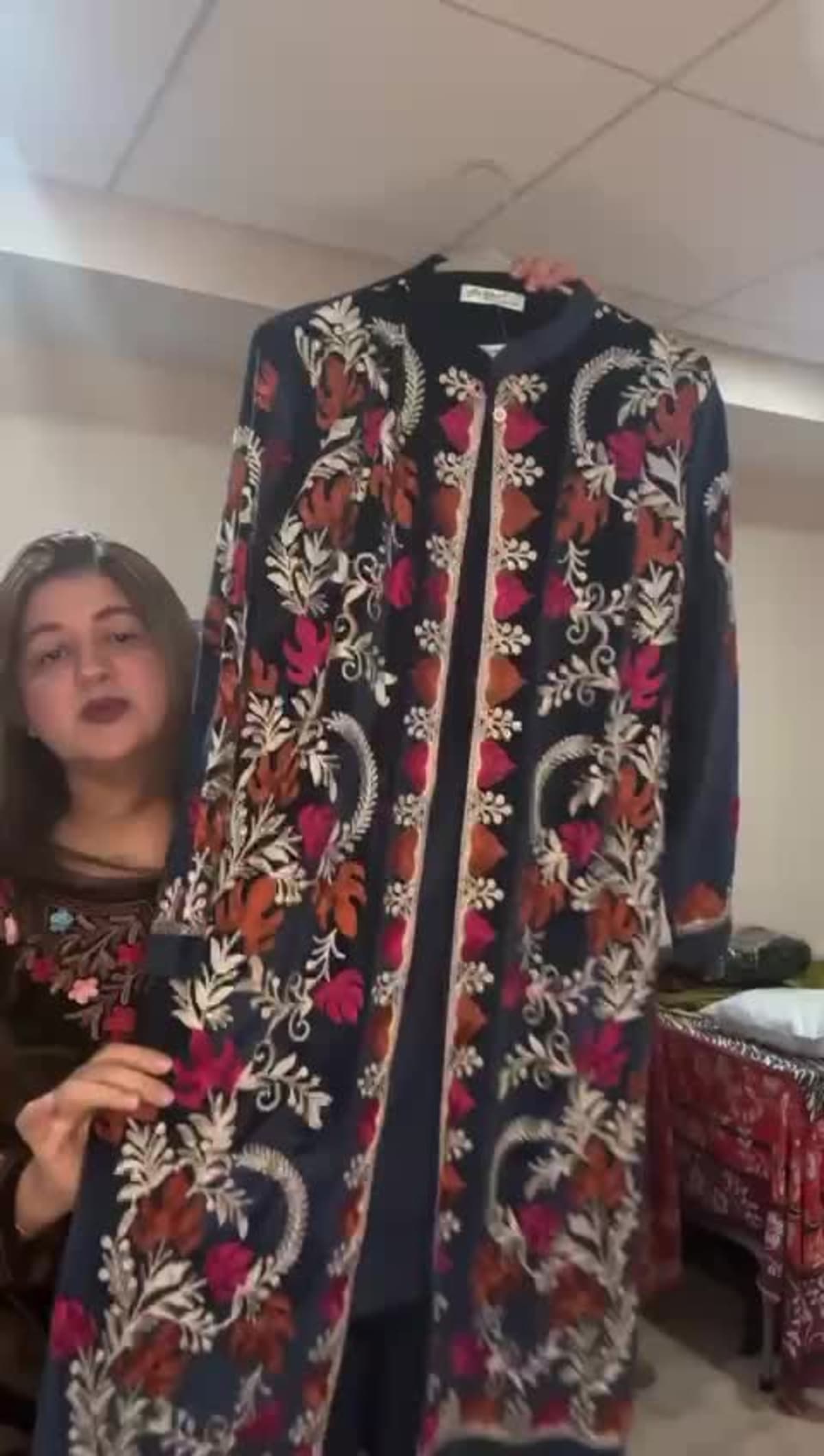 Embroidered Velvet Festive Glam Suit
