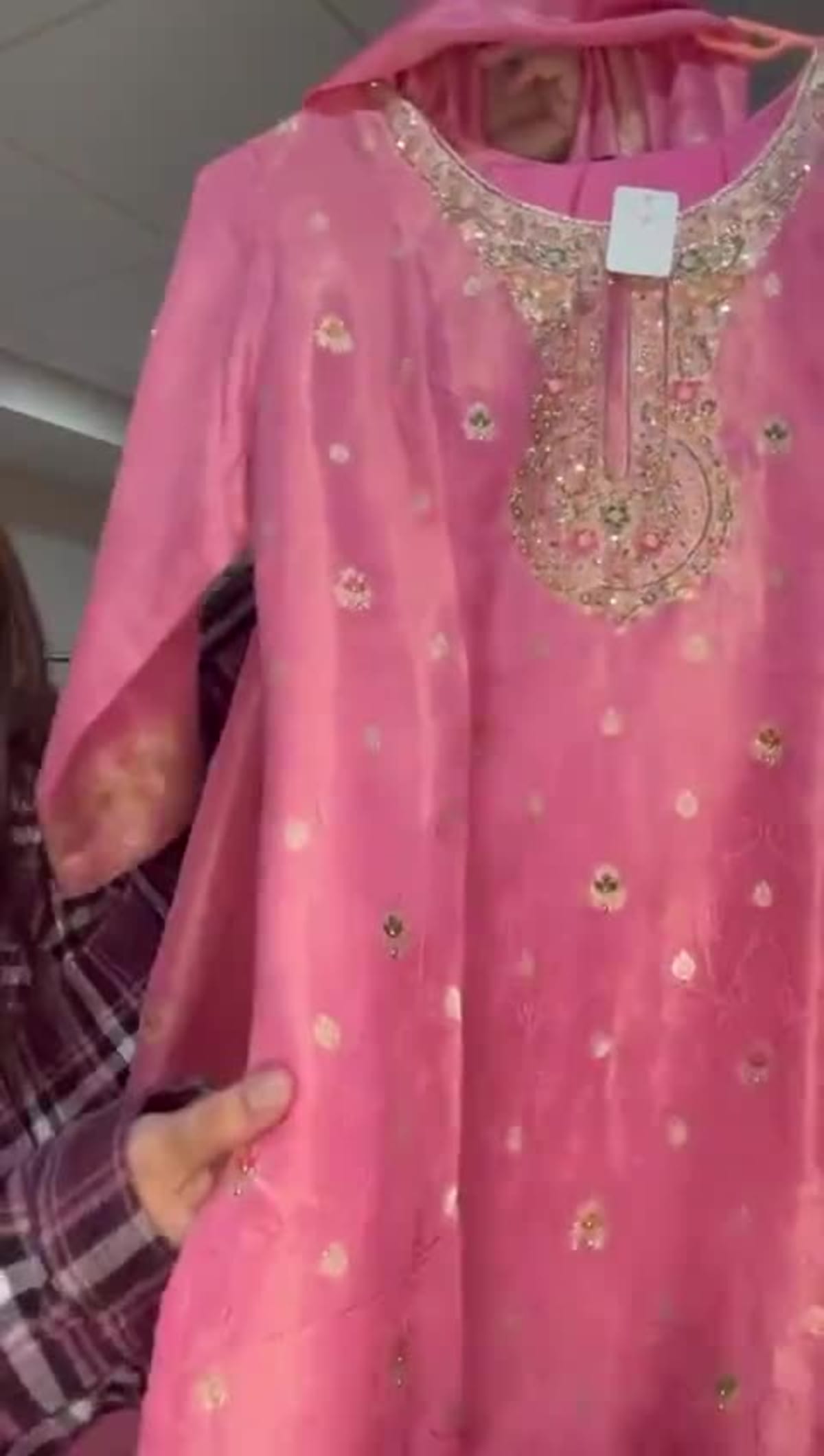 Pink Banarsi 3-Piece Outfit with Banarsi Dupatta - Dholki & Festive Wear