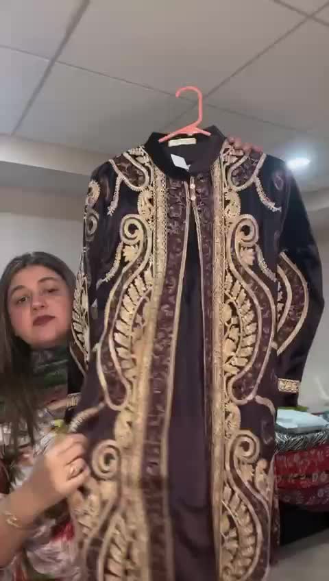 Champagne Velvet Luxe 3-Piece Suit with Embroidered Statement Jacket