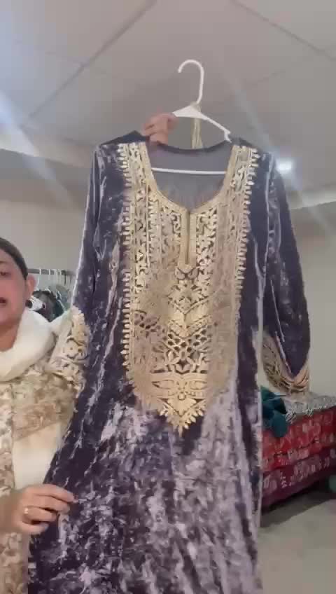 Premium Lavender Kurta Kaftan with Embroidered Sleeves