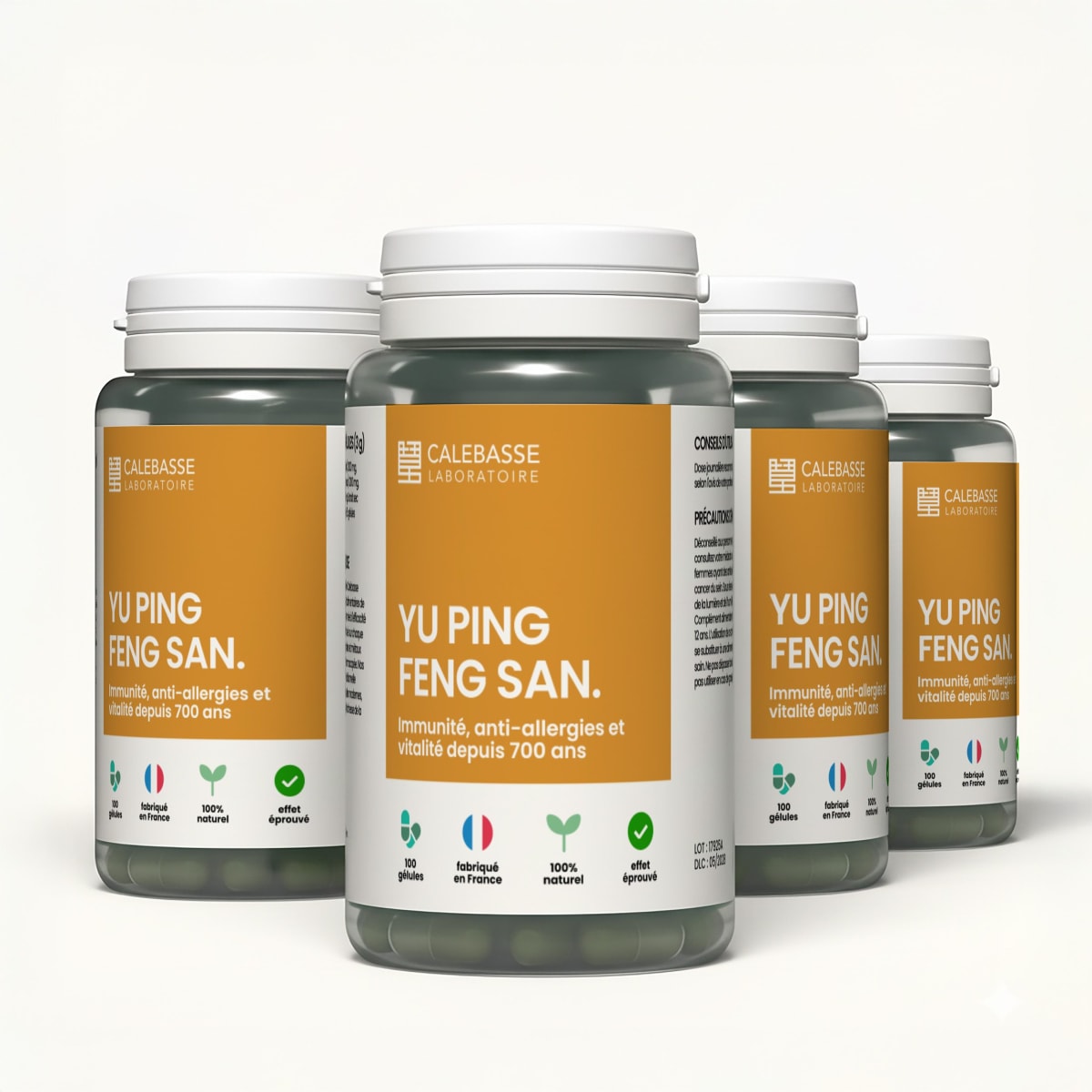 <strong>Cure for 3 months :</strong> 4 bottles of 100 capsules each