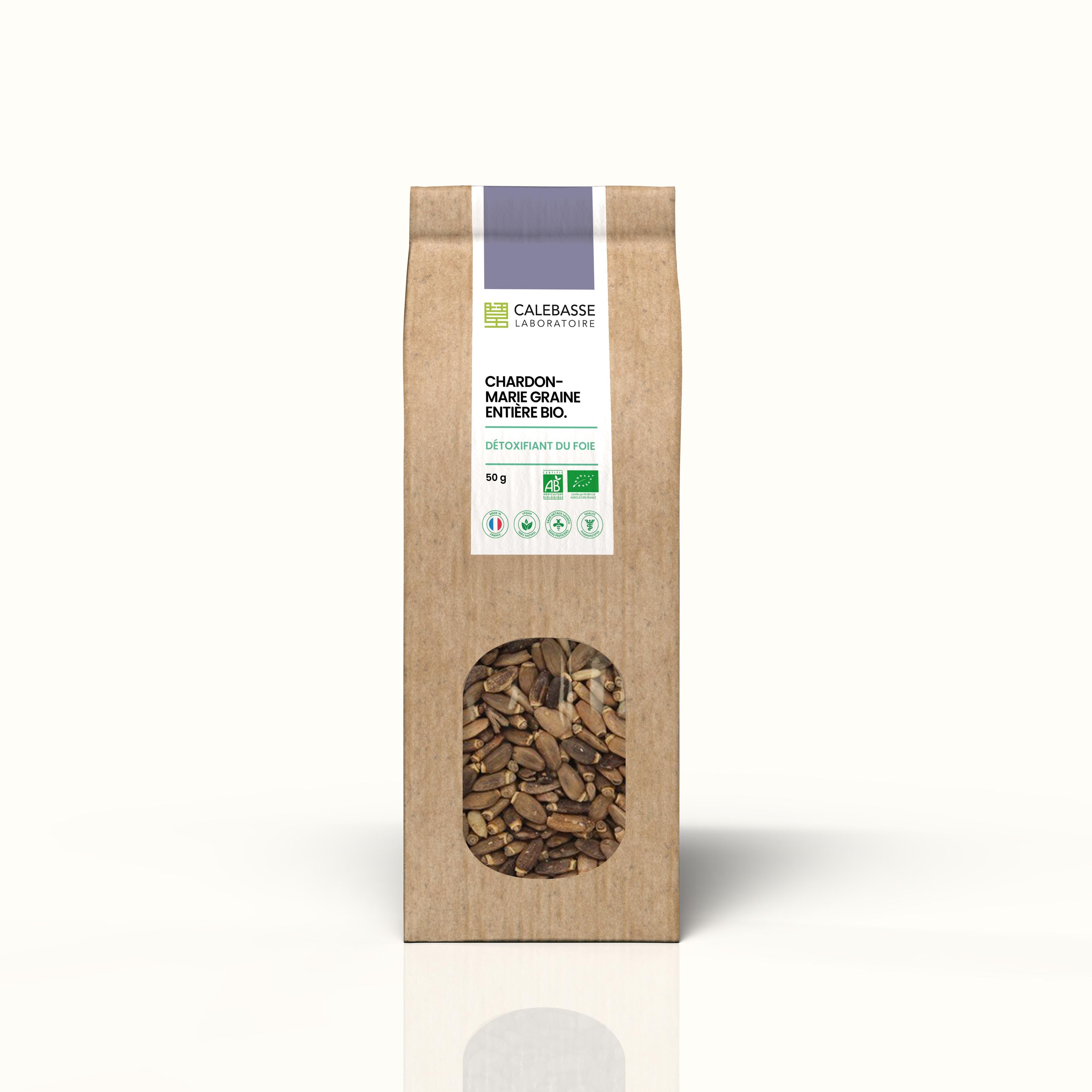 Chardon-Marie graine entière bio Calebasse, sachet de 50 g