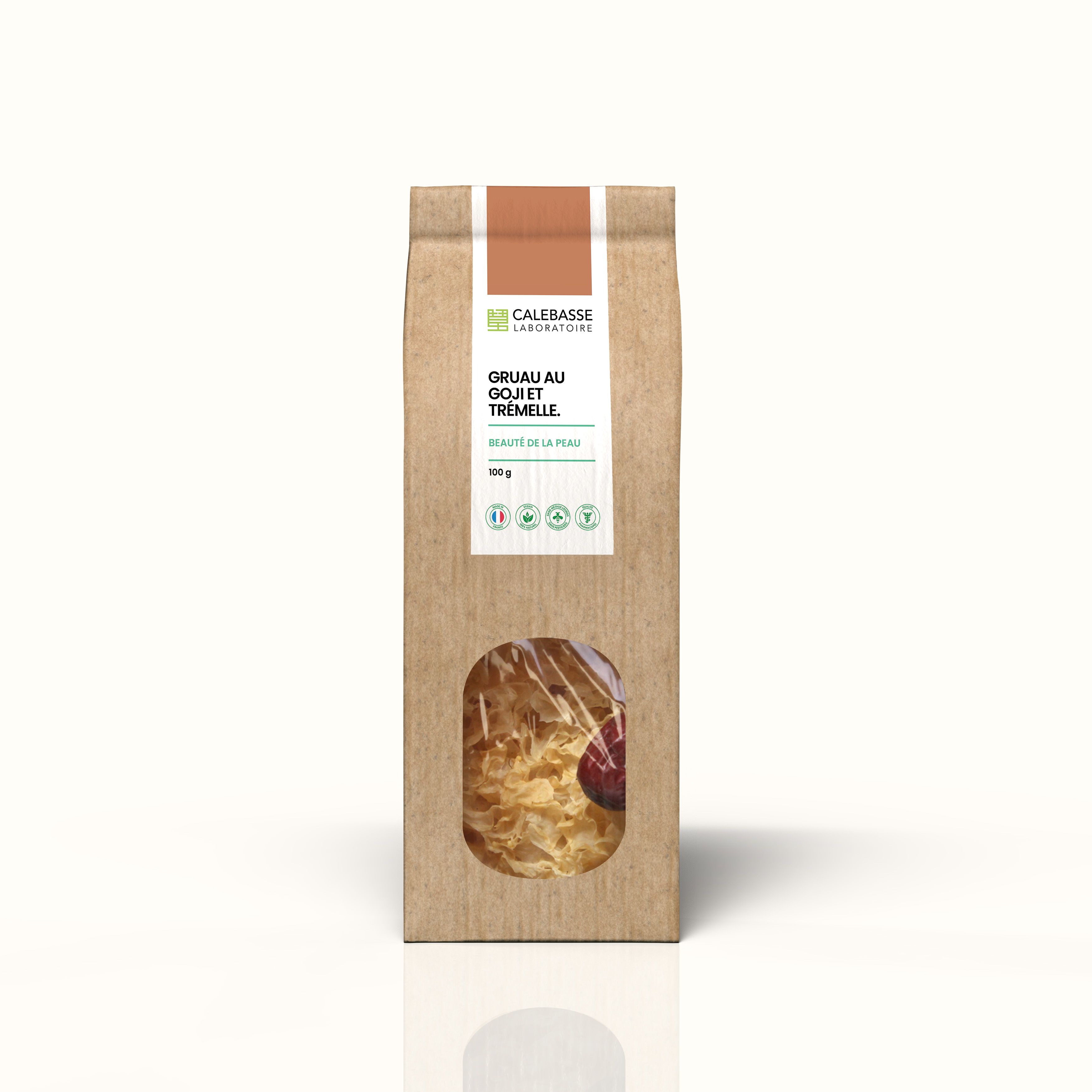 Gruau au Goji et Trémelle Calebasse (100 g).