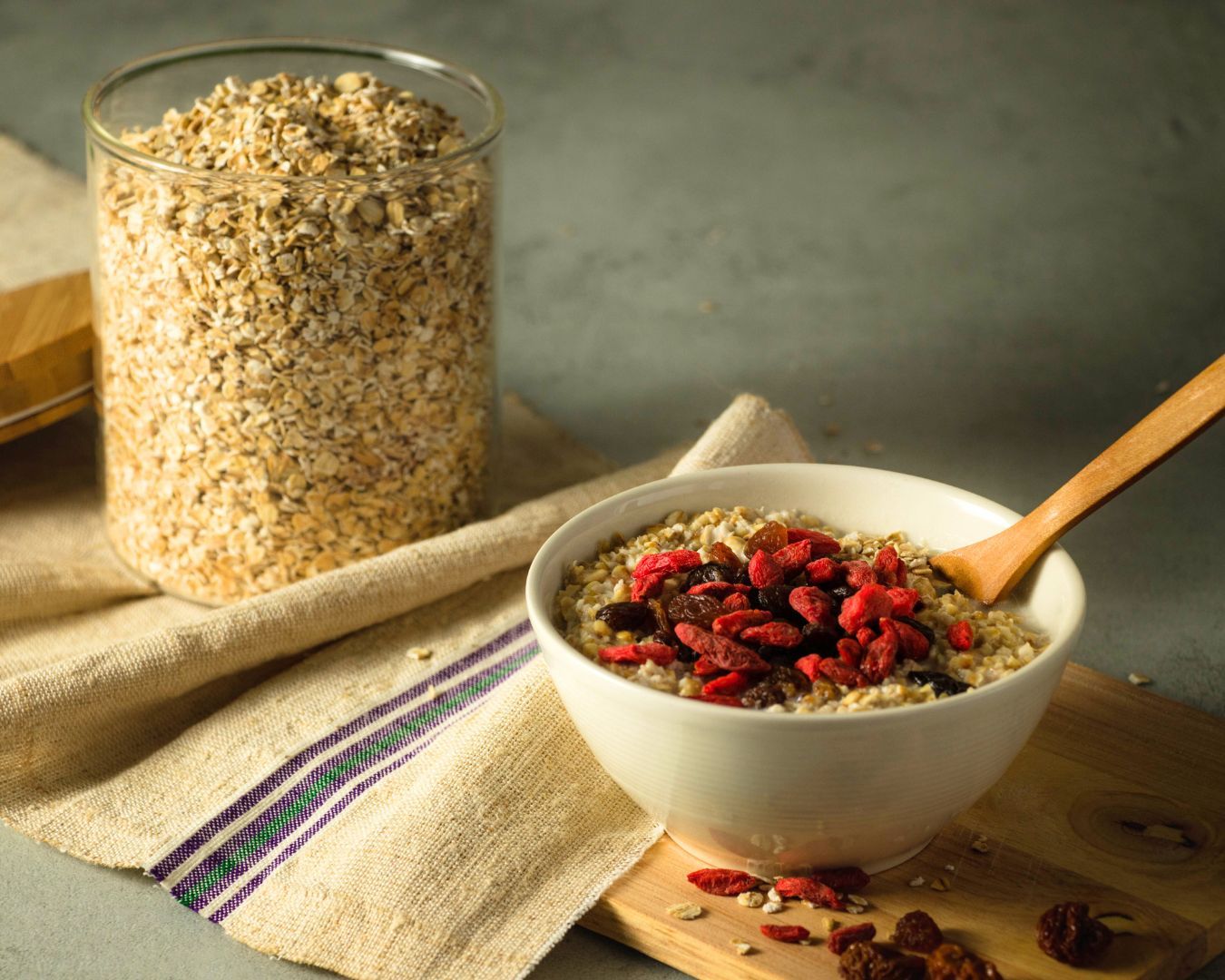 Bol de céréales aux baies de goji
