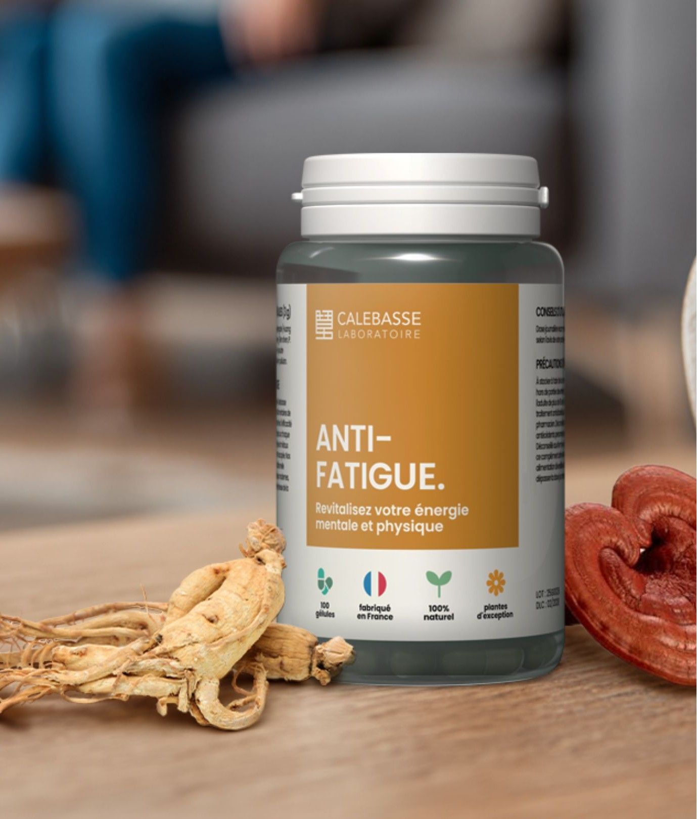 Formule Anti-Fatigue — flacon et plantes