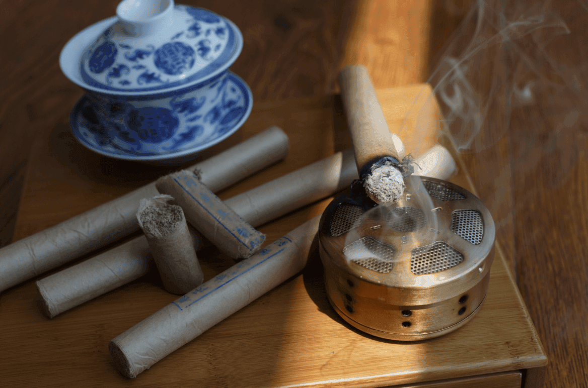 Geste ancestral de moxibustion