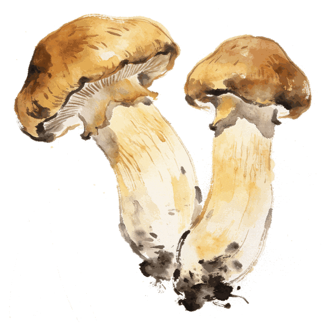 Illustration aquarelle du champignon Agaric