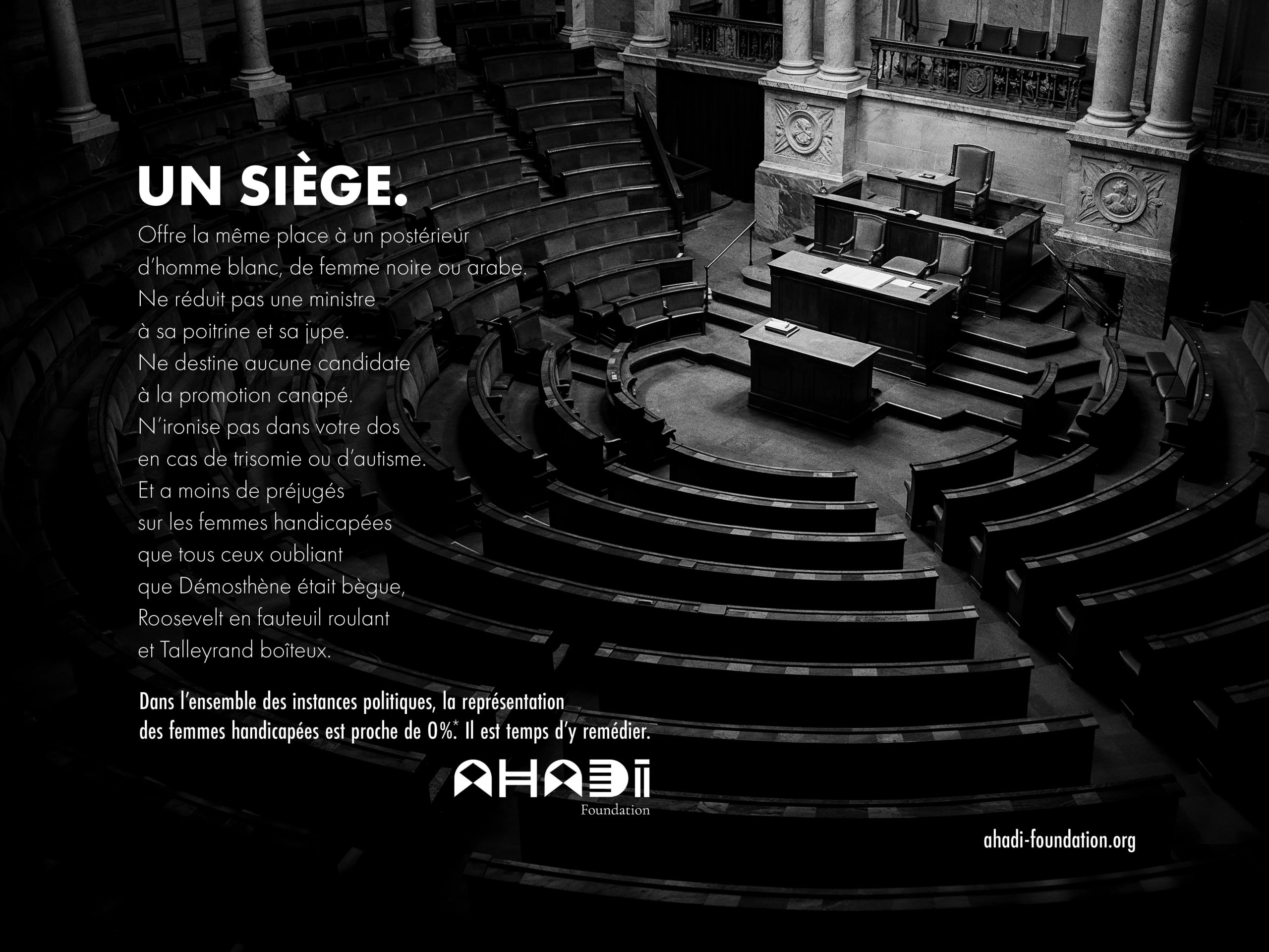 Campagne Les Objets - Ahadi Fondation - Un siège - Agence La Chose