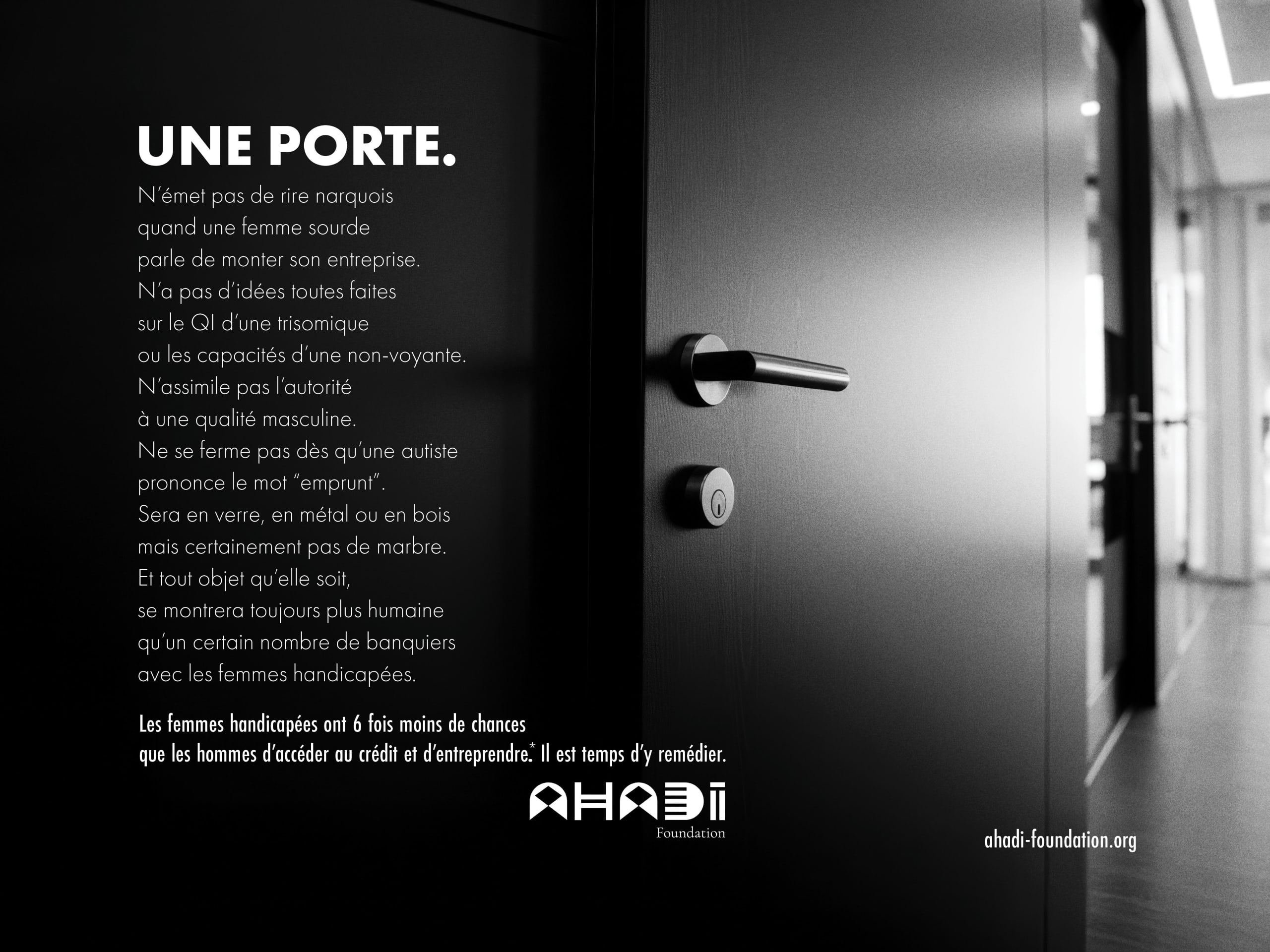 Campagne Les Objets - Ahadi Fondation - Une porte - Agence La Chose
