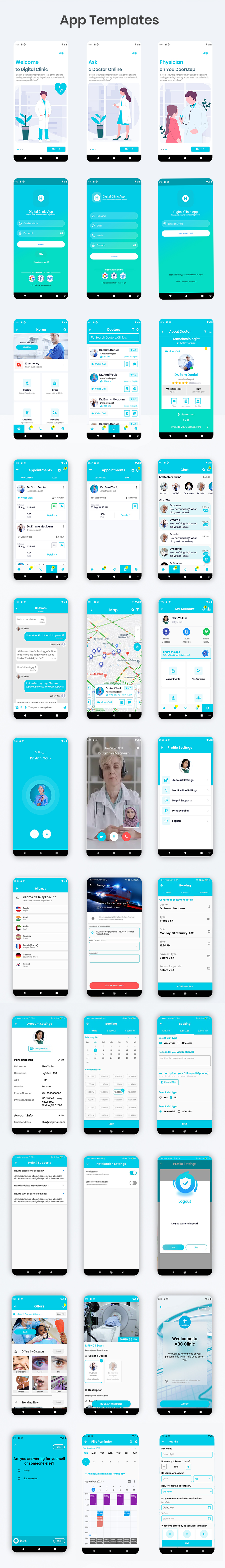 Digital Clinic Flutter App UI Kit - 4