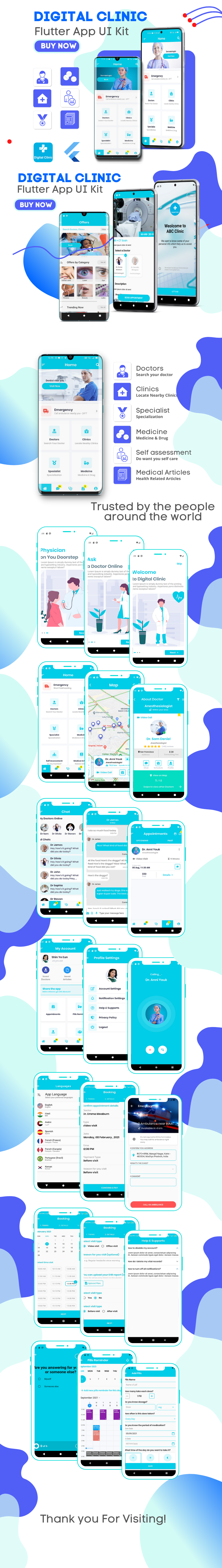 Digital Clinic Flutter App UI Kit - 3