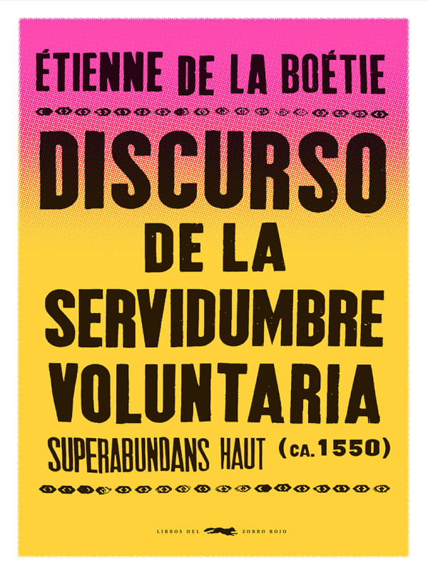 Tapa de Discurso de la servidumbre voluntaria