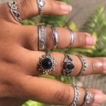 Silver Set Knuckle Rings 