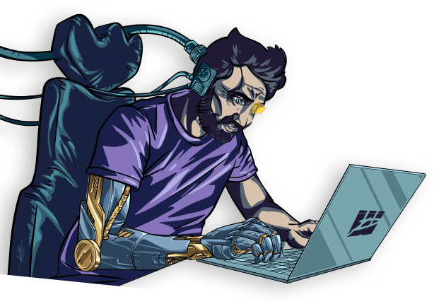 Webpunk-ilustrace-postava