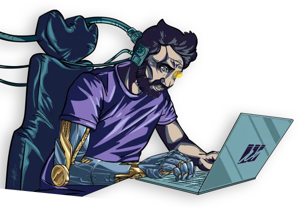 Webpunk-ilustrace-postava